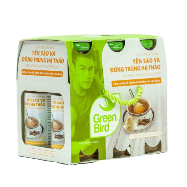 Green Bird – Yến Sào Chưng Đông Trùng Hạ Thảo – 4 hũ * 185 ml – Nutrinest