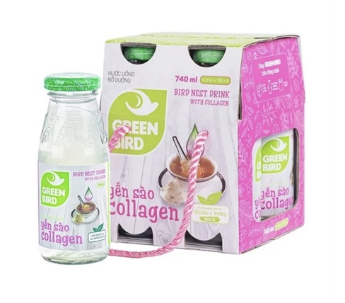 Green Bird – Nước Uống Bổ Dưỡng Yến Sào Và Collagen – 4 Hũ – Yến Sào Plaza