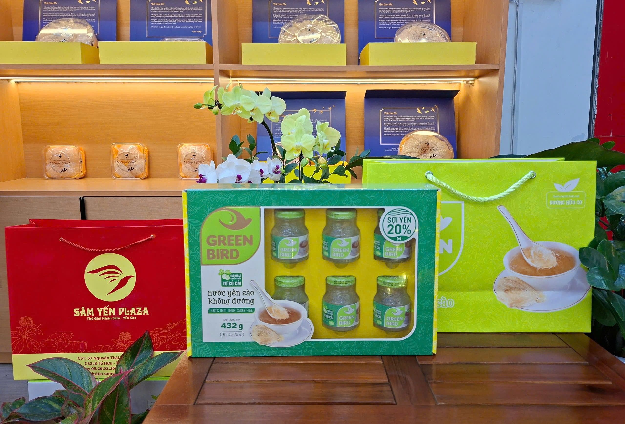 Nước Yến Sào Chưng Đường Kiêng Green Bird – Hộp Quà 6 Hũ – Yến Sào Plaza