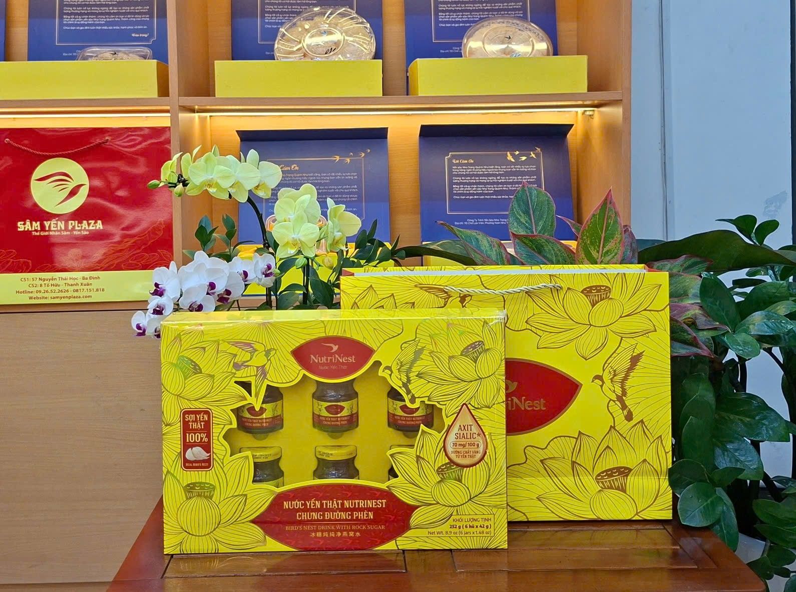 Nuớc Yến Sào Nutrinest Sợi Thật Hộp Quà 6 Hũ 42gram - Yến Sào Plaza