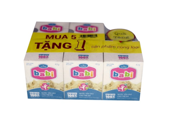 Mua 5 Tặng 1 – Lốc 6 Hũ Yến Sào Trẻ Em Babi Bird – Nutrinest