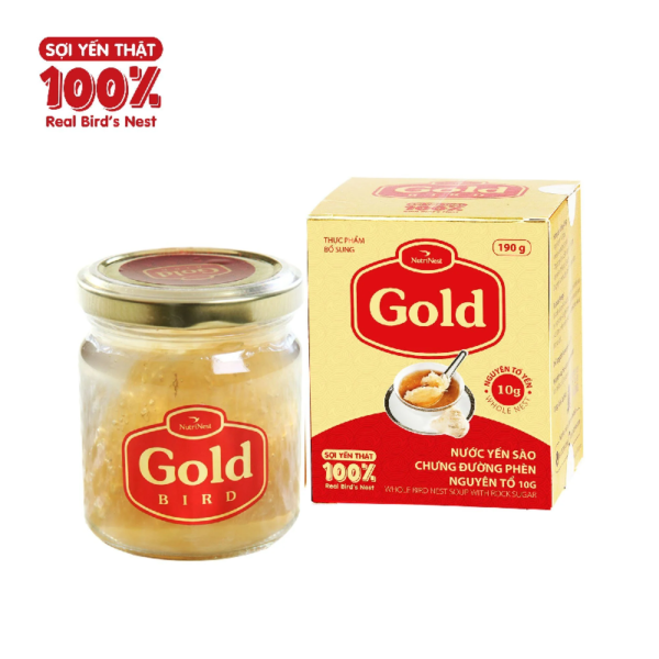 Súp Yến Sào Nguyên Tổ 10Gram Chưng Đường Phèn Gold Bird – Nutrinest