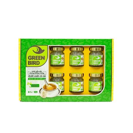 Nước Yến Sào Chưng Đường Kiêng Green Bird – Hộp Quà 6 Hũ – Yến Sào Plaza