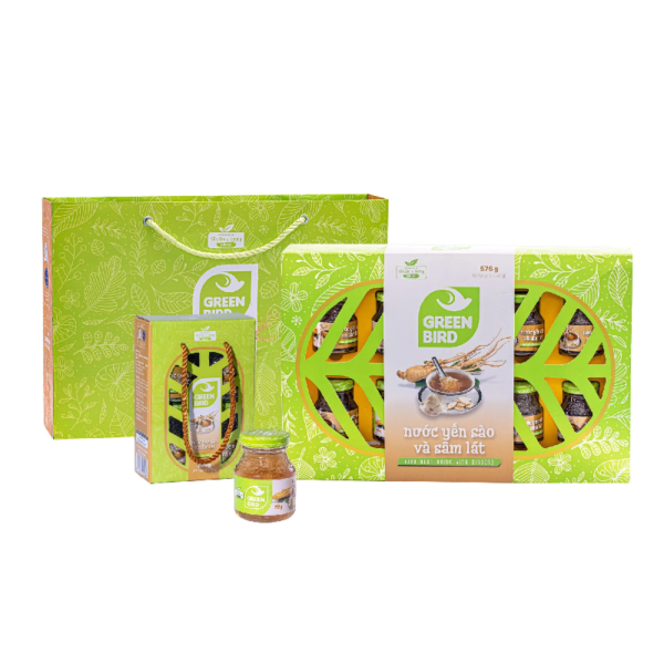 Hộp Qùa Nước Yến Sào Và Nhân Sâm Lát – 8 Hũ – Yến Sào Plaza