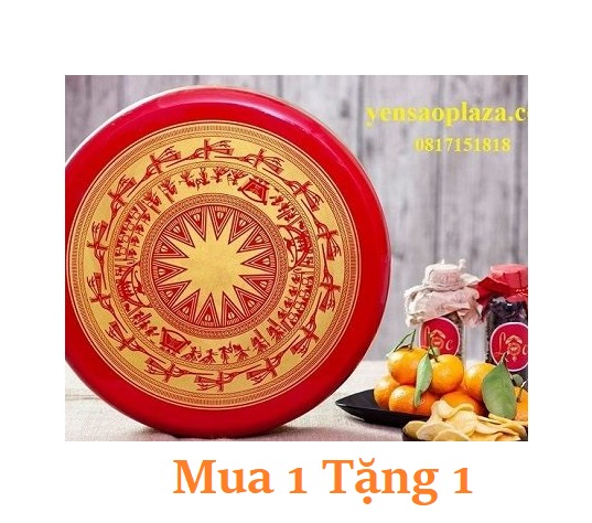 Hộp Quà Biếu Yến Sào “Trống Đồng Đông Sơn” – Yến Tinh Chế Cao Cấp 200g