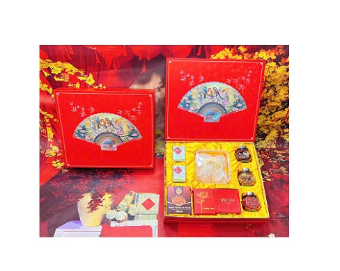 Hộp Quà Tết – 50g Tổ Yến Sào Khánh Hòa Sợi Xơ Ngắn – Yến Chưng 100% – Đông Trùng Hạ Thảo Và Các Loại Hạt