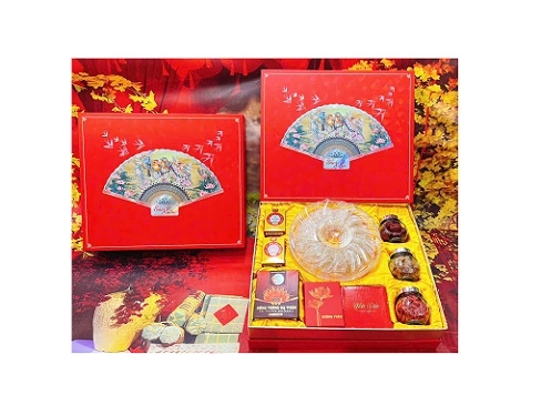 Hộp Qùa Tết – 100g Tổ Yến Sào Khánh Hòa Sợi Ngắn – Yến Chưng 100% – Đông Trùng Hạ Thảo Và Các Loại Hạt