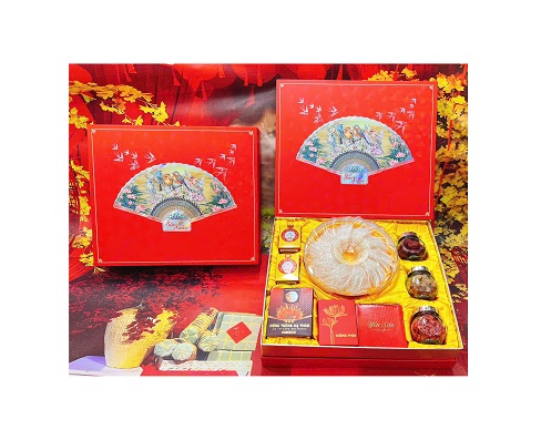Hộp Quà Tết – 100g Tổ Yến Sào Khánh Hòa Sợi Dài – Yến Chưng 100% – Đông Trùng Hạ Thảo Và Các Loại Hạt