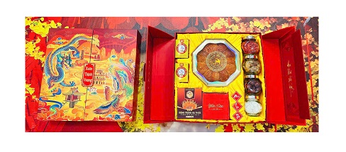 Hộp Quà  – 100g Huyết Yến Sào Khánh Hòa – Yến Chưng 100% – Đông Trùng Hạ Thảo Và Các Loại Hạt