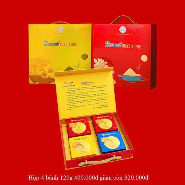 Bánh Trung thu Yến sào Khánh Hòa hộp quà 4 bánh x 120g