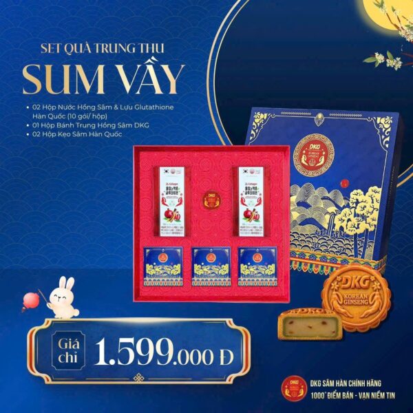Hộp Quà Trung Thu Sum Vầy – Nhân Sâm DKG Và Bánh Trung Thu - 1.599.000đ